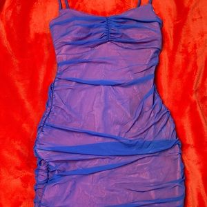 PURPLE MESH MINI DRESS